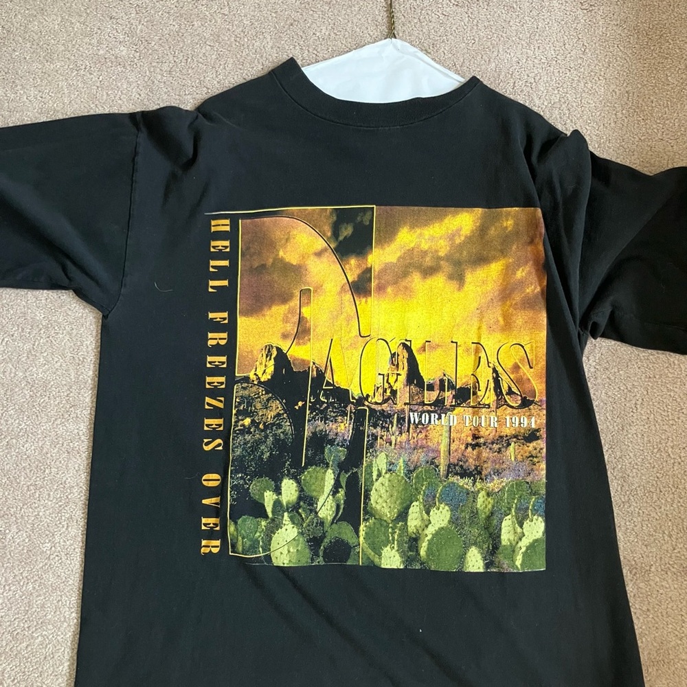 Vtg Eagles Hell Freezes Over Tour 1994 Black T-Shirt